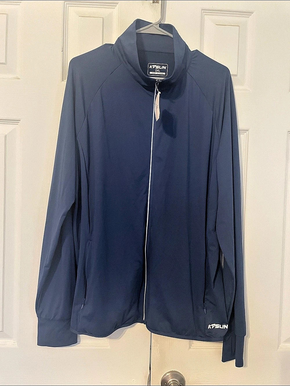KPSLIN Men's Lightweight UPF50+ Jacket Blue Size 2XL NWT